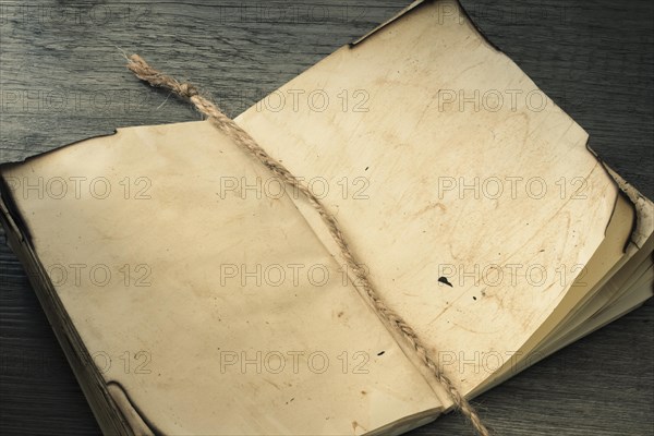 Linen bookmark old notebook