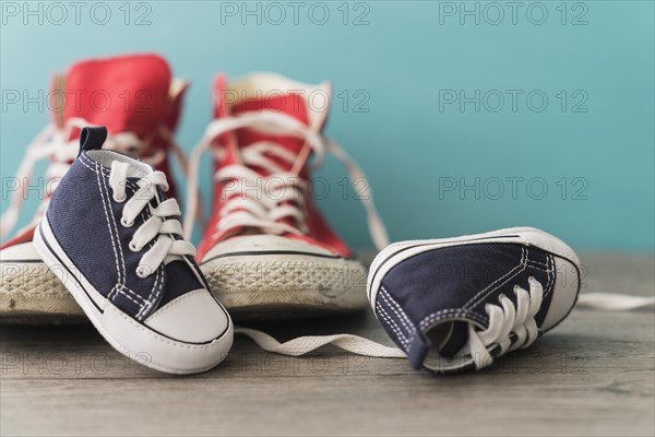 Decorative background with colored shoes
