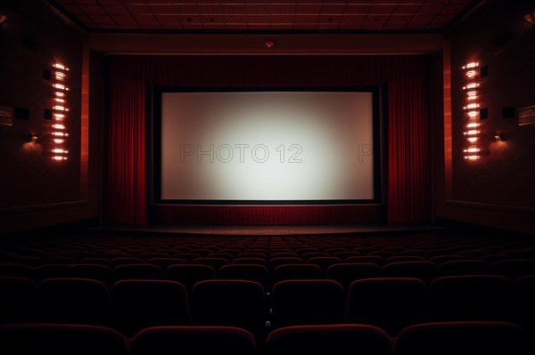 Cinema hall with big screen