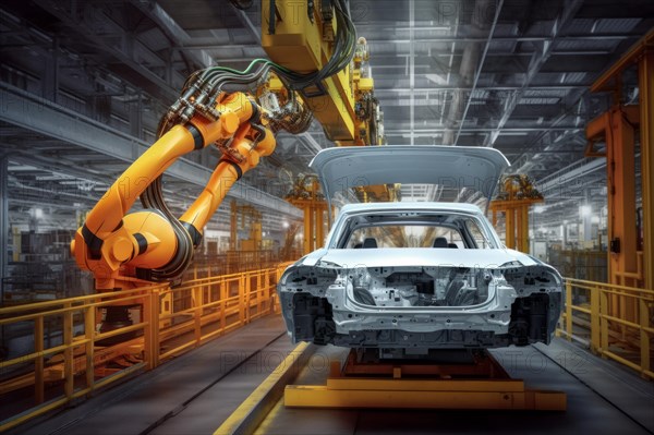 AI-assisted assembly using robot arms in a production line