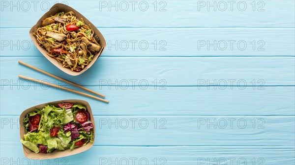 Fresh salad chinese dish with