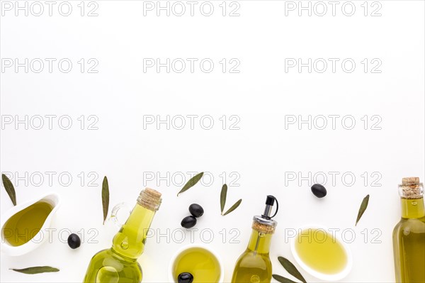 Olive oil saucers bottles