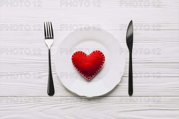 Handmade heart plate