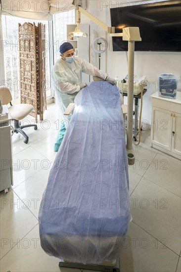 Interior of cosmetology clinic. Medical office with professional equipment