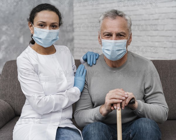 Doctor posing her patient