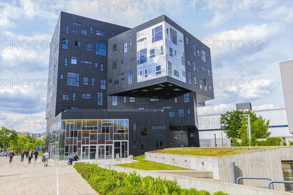 Modern building of the University of Economics WU