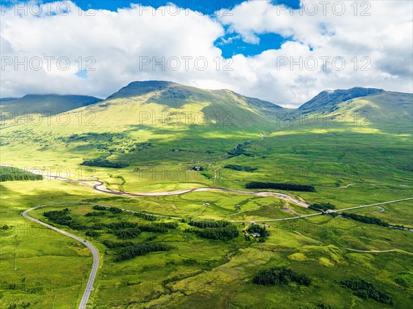 Loch Tulla and Beinn Dorain from a drone