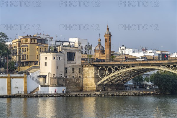 Puente de Isabel II Bridge over the Guadalquivir River and the Capilla Virgen del Carmen