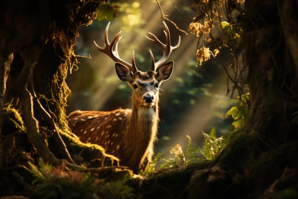 A mature roebuck with magnificent antlers