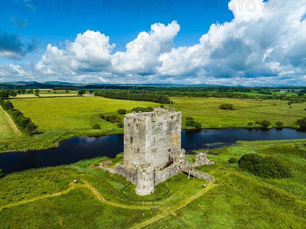 Threave Castle from a drone