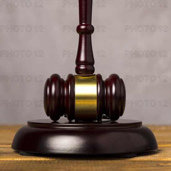 Judge gavel its striking block