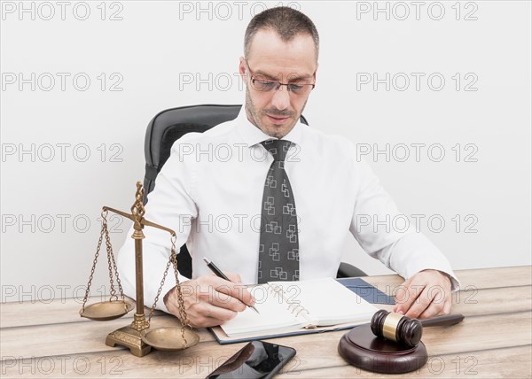 Lawyer writing appointments