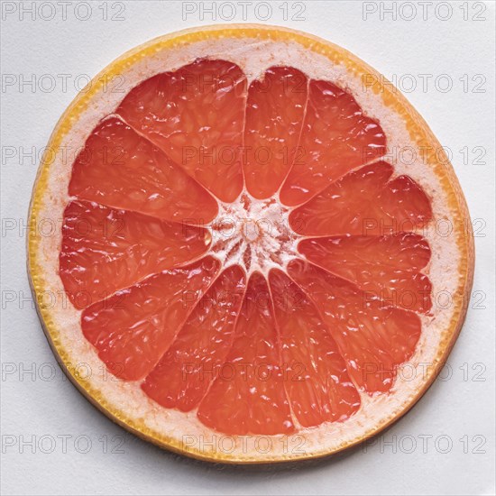 Top view delicious grapefruit slice