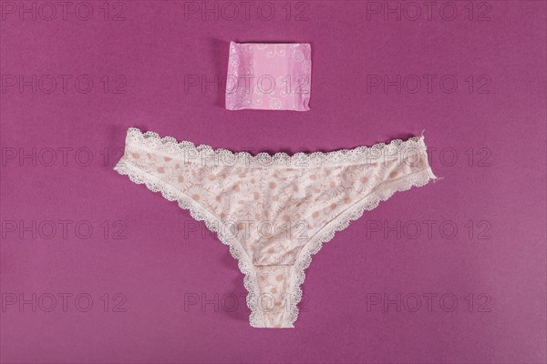 Top view panties with sanitary towel