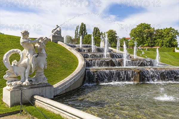 Fountains and cascades in the Belvedere Garden