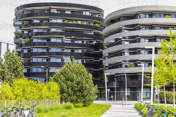 Modern apartment blocks near the University of Economics WU