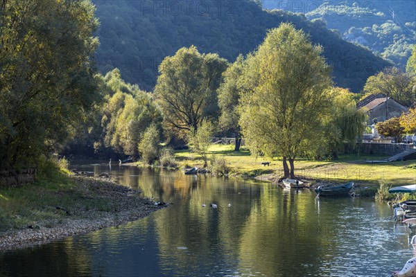 Landscape on the river Crnojevic near Rijeka Crnojevica