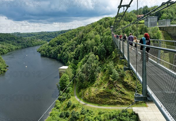 483-metre-long Titan RT suspension rope bridge over the Rappbode dam