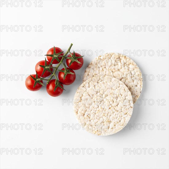 Cherry tomato fruit snack rice cakes