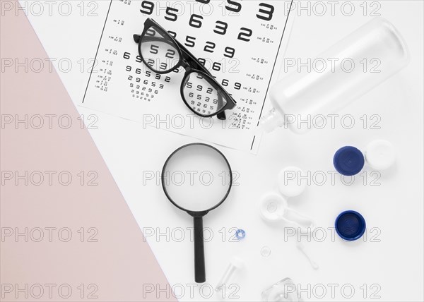 Glasses optical objects white background