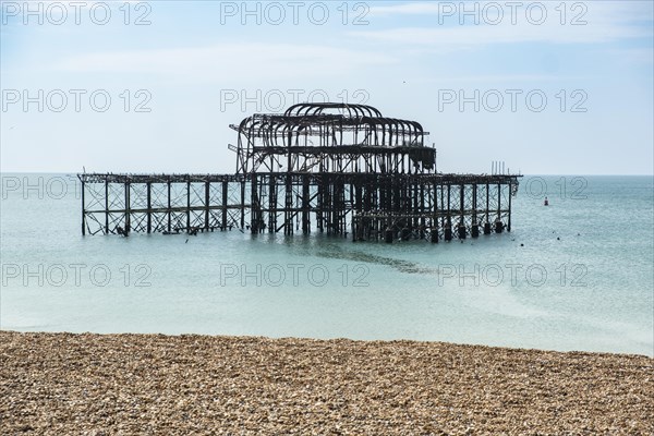 Ruin of the burnt West Pier in Brighton