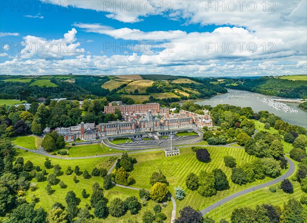 Britannia Royal Naval College from a drone