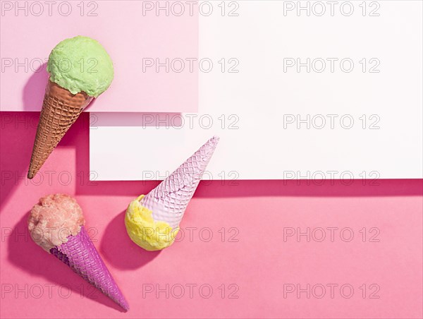 Top view ice cream table