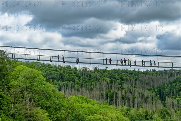 483-metre-long Titan RT suspension rope bridge over the Rappbode dam