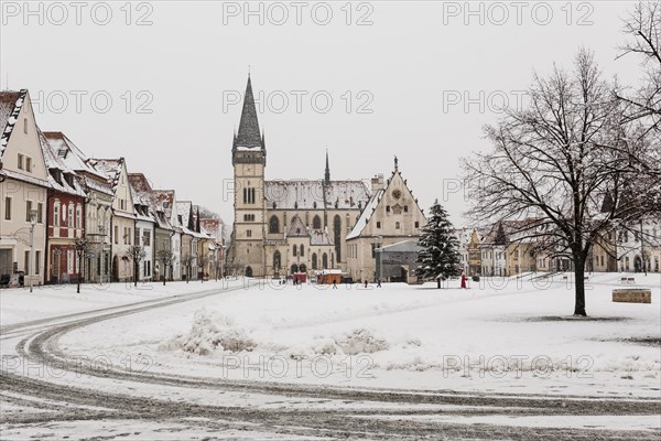 Small town snow