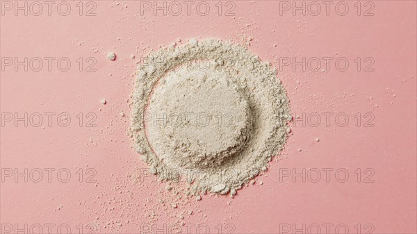 Top view clay powder mixture