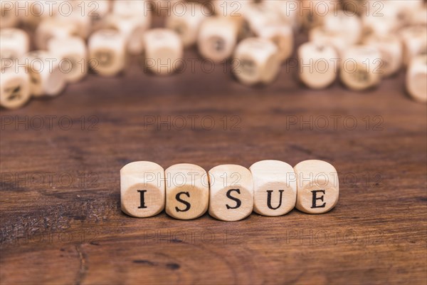 Issue word wooden cubes