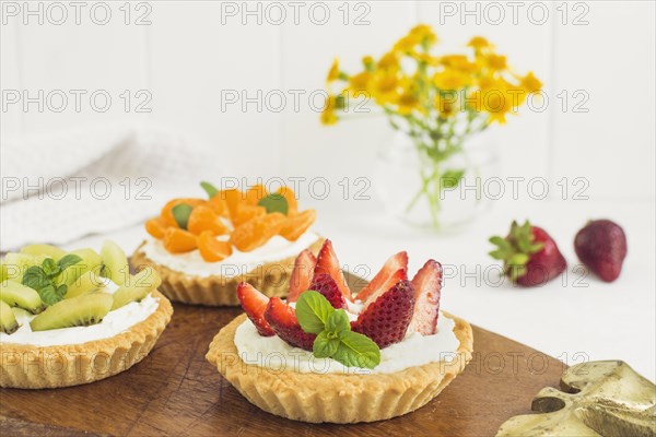 Delicious fruit tarts