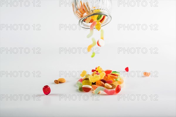 Sweets spilling from jar