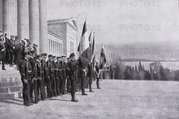 Ceremony after an assault on allied sailors