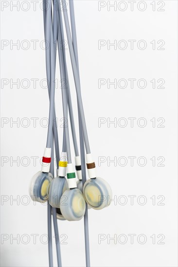 ECG electrodes against a white background