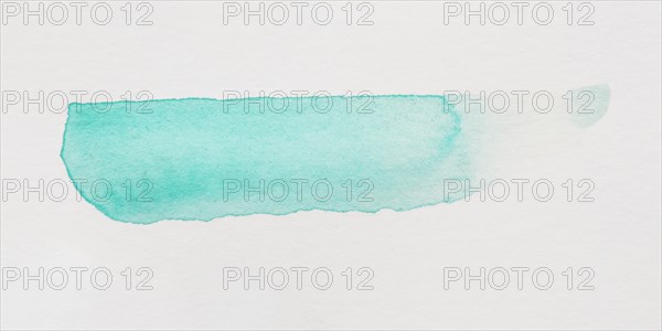 Turquoise brush stroke white background