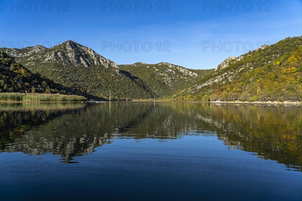 Landscape on the river Crnojevic near Rijeka Crnojevica