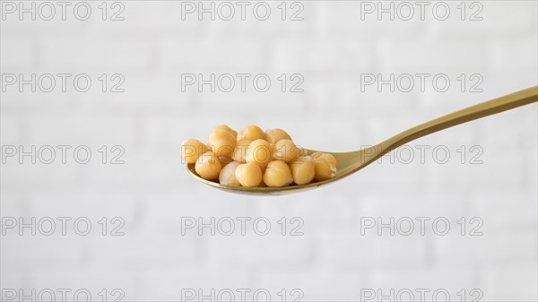 Front view chickpeas beans concept