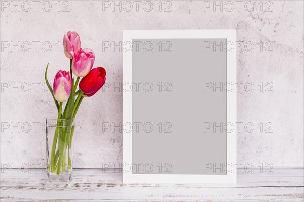 Fresh flowers vase frame