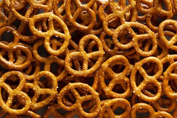 Top view pretzels arrangement