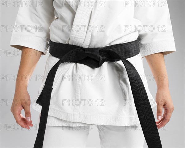 Close up martial arts black belt