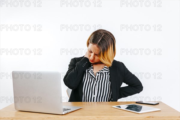 Woman having problems with spine work