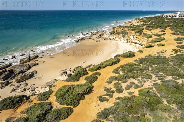 View over the coast and the bay Cala del Puntalejo