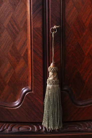 Tassel or tassel on a wardrobe key