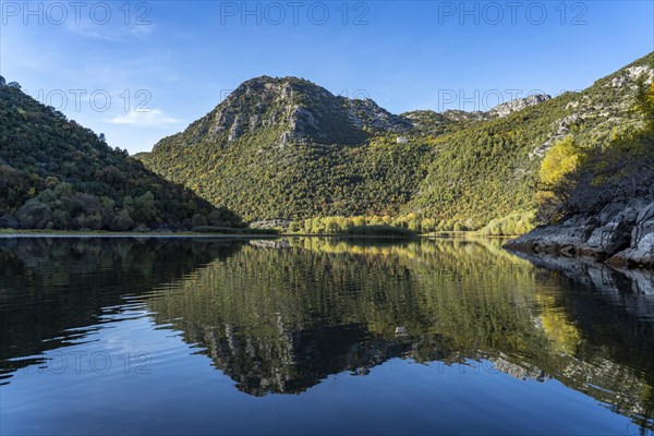Landscape on the river Crnojevic near Rijeka Crnojevica