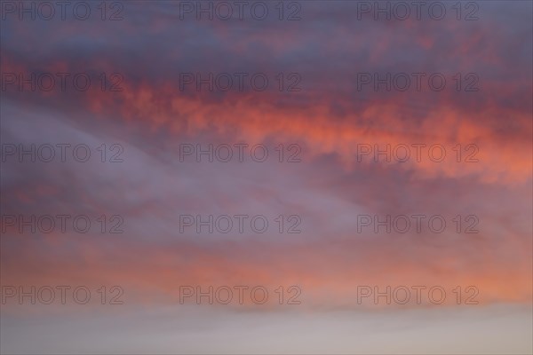 Plain clouded sky autumn lights