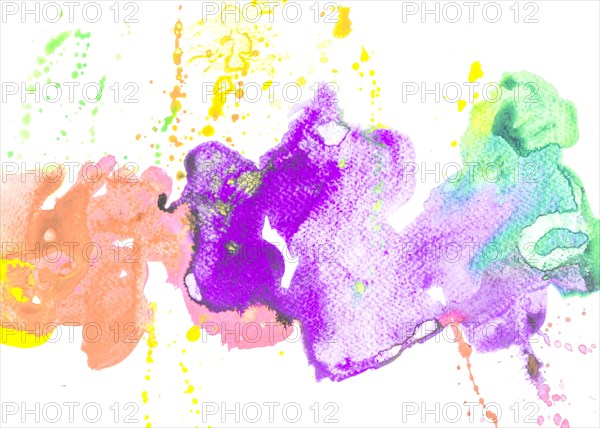 Watercolor stained white background