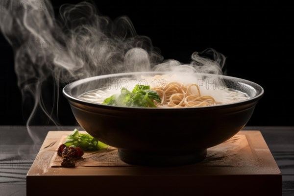 Steaming Ramen Soup Bowl