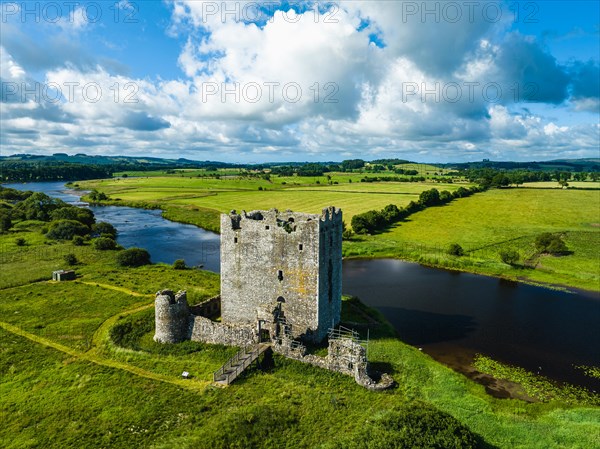 Threave Castle from a drone