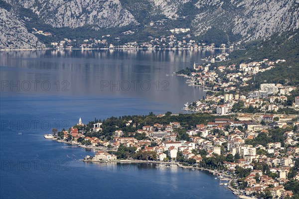 View of Dobrota and the Bay of Kotor